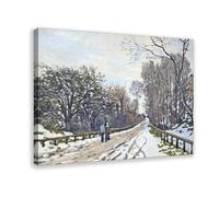Claude Monet Famous Prints The Road to The Farm of Saint-Simeon Canvas Art Poster And Wall Art Picture Print Modern Family Bedroom Decor Frame 20x30in