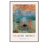 Claude Monet Impression Sunrise Poster - Famous Fine Art Reproduction - Classic Painting Decor Print Only Unframed (A2 - (42 x 59.4cm))