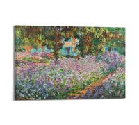 Claude Monet-Irises in Monet's Garden 1900 Impressionism Printed Posters Artworks Canvas Room Aesthetic Wall Art Prints Home Modern Decor 24x36inch(60x90cm)