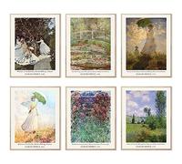Claude Monet Master Painter Wall Art Decor Classical Oil Painting Canvas Prints Wall Art Exhibition Posters Famous Artist Decor Room Aesthetic Gallery Wall Decor(11"x14" UNFRAMED, Style F)