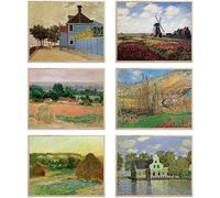 Claude Monet Master Painter Wall Art Decor Classical Oil Painting Canvas Prints Wall Art Exhibition Poster Famous Artist Decor Room Aesthetic Gallery Wall Decor(8"x10" UNFRAMED, Style H)
