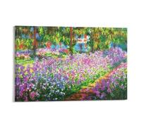 Claude Monet Monet's Island Garden Impressionist Art Poster Print Canvas Art Print 16x24inch(40x60cm) Living Room Home Office Decor