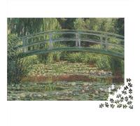 Claude Monet Museum Jigsaw Puzzles for Adults 1000 Pieces Gifts Challenging Oil Painting Wooden Puzzle Games, Brain Teaser Game World Famous Paintings Puzzle 1000pcs