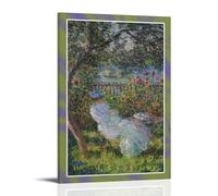 Claude Monet PaintingWaterproof Posters Wall Art Posters Waterproof Home Printing Moisture-proof Easy to Install And Fade ResistantFrame-style12x18inch(30x45cm)