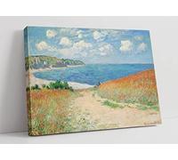 Claude Monet Path In The Wheatfields Pourville - Canvas Wall Art Picture Print - 47 inch wide x 32 inch high (Frame Depth 30mm)