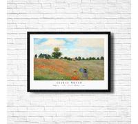 Claude Monet - Poppies Poster print, Famous classic paintings, Iconic painters art work, A4 / A3 Home Decoration Wall Art Deco, Frame options available (A4 Print Only)