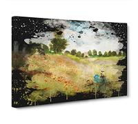 Claude Monet Poppy Field Canvas Print | Gallery Wrapped 30mm Frame Wall Art | 30x20 inches | Ready to Hang | Modern Floral Picture | Living Room Bedroom Lounge Office