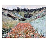 Claude Monet Poppy Field In A Hollow Near Giverny Unframed Wall Art Print Poster Home Decor Premium