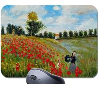 Claude Monet Poppy Field in Argenteuil Mouse Mat. Quality Art Print Mouse Pad