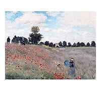Claude Monet Poppy Field Stroll Unframed Wall Art Print Poster Home Decor Premium