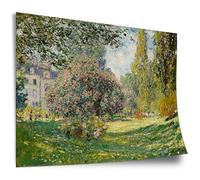Claude Monet Poster: Landscape at Monceau Park (1876), Unframed Art Print, Mural - A4, A3, A2, A1, A0, XXL - Living Room, Bedroom, Kitchen, Decoration