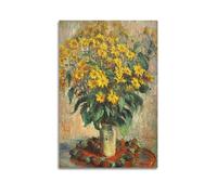 Claude Monet Poster Work《Jerusalem Artichoke Flowers》 Home Decor Wall Art Hanging Picture Print Bedroom Decorative Paintings Room Aesthetic 20x30inch(50x75cm)