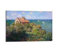 Cláude Mónet Printed Posters Seaside Cottage Sailboats Cool Artworks Painting Wall Art Canvas Prints Hanging Picture Home Decors Idea 24x36inch(60x90cm)