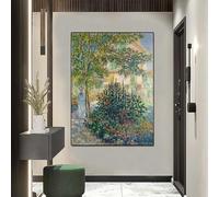 Claude Monet Prints Oil Painting Replica Camille Monet in the Garden at Argenteuil Landscape Art Home interior decoration 40x55cm Frameless