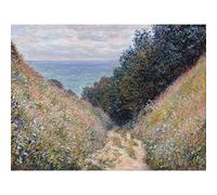 Claude Monet Road At La Cavee Pourville Large Art Print Poster Wall Decor Premium Mural