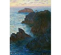 Claude Monet Rocks At Belle Lle Port Domois Unframed Wall Art Print Poster Home Decor Premium