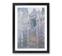 Claude Monet Rouen Cathedral Framed Wall Art Print A2 Black