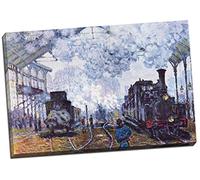 Claude Monet Saint Lazare station in Paris Canvas Print Picture Wall Art Large 30x20 Inches
