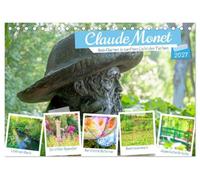 Claude Monet - Sein Garten in sanftem Licht (Tischkalender 2027 DIN A5 quer), CALVENDO Monatskalender: Die Blumen wirken zart und harmonisch, als ob jeder Blütenkelch eine stille Melodie erzählt.
