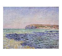 Claude Monet Shadows On The Sea The Cliffs At Pourville Art Print Canvas Premium Wall Decor Poster Mural