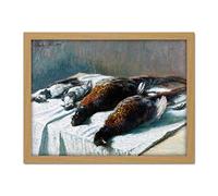 Claude Monet Still Life With Pheasants And Plovers Large Framed Art Print Poster Wall Decor 18x24
