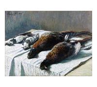 Claude Monet Still Life With Pheasants And Plovers Large Wall Art Print Canvas Premium Poster Mural