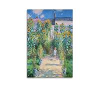 Claude Monet-The Artists Garden at Vetheuil Printed Posters Picture Print Canvas Wall Paint Arts Decor Modern Home Artworks Idea 08x12inch(20x30cm)