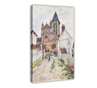 Claude Monet,The Church at Vetheuil,art Prints,Vintage Art,canvas Wall Art,famous Art Prints Canvas Poster Wall Art Decor Print Picture Paintings for Living Room Bedroom Decoration 12x18inch(30x45cm)