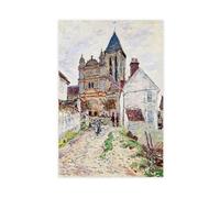 Claude Monet,The Church at Vetheuil,art Prints,Vintage Art,canvas Wall Art,famous Art Prints Canvas Poster Wall Art Decor Print Picture Paintings for Living Room Bedroom Decoration 12x18inch(30x45cm)