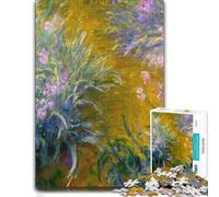Claude Monet The Irises Detailed Wooden Puzzle for Adults, 500 Pieces | During puzzle time: Puzzle for Adults: adult home pastime alone or together.