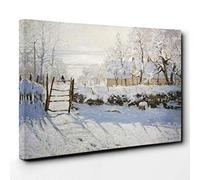 Claude Monet The Magpie Canvas Print | Gallery Wrapped 30mm Frame Wall Art | 30x20 inches | Ready to Hang | Modern Picture | Living Room Bedroom Lounge Office
