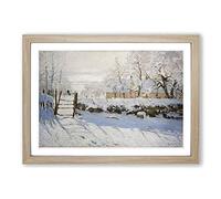 Claude Monet The Magpie Framed Print | A2 Oak Framed Wall Art | Ready to Hang | Modern Historical Picture | Living Room Bedroom Lounge Office