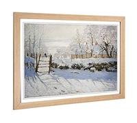 Claude Monet The Magpie Framed Wall Art Print A2 Oak