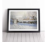 Claude Monet The Magpie | Framed Wall Art Print | Modern Home Decor Picture | Ready to Hang Artwork for Living Room, Bedroom, Kitchen or Office | Multiple Sizes