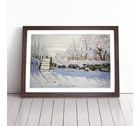 Claude Monet The Magpie Framed Wall Art Print Walnut A2