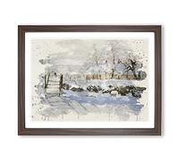 Claude Monet The Magpie Modern FC Framed Print | A2 Walnut Framed Wall Art | Ready to Hang | Modern Historical Picture | Living Room Bedroom Lounge Office