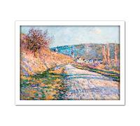 Claude Monet The Road To Vetheuil Large Framed Art Print Poster Wall Decor 18x24
