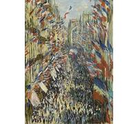 Claude Monet 'The Rue Montorgueil in Paris, Celebration of June 30, Detail', France, 1878, Impressionism, Reproduction 250gsm A4 & A3 Vintage Classic Art Poster Print