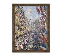 Claude Monet The Rue Montorgueil In Paris Large Framed Art Print Poster Wall Decor 18x24