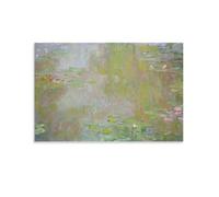 Claude Monet - The Water-Lilies Pond Poster Canvas Wall Art Picture Prints Hanging Photo Decor Home Artworks 20x30inch(50x75cm)