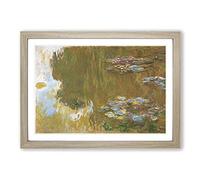Claude Monet The Water Lilly Pond (2) Framed Print | A2 Oak Framed Wall Art | Ready to Hang | Modern Historical Picture | Living Room Bedroom Lounge Office