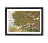 Claude Monet The Water Lilly Pond (2) Framed Print | A2 Oak Framed Wall Art | Ready to Hang | Modern Historical Picture | Living Room Bedroom Lounge Office