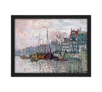 Claude Monet View Of The Prins Hendrikkade Large Framed Art Print Poster Wall Decor 18x24