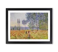 Claude Monet Walking in the Fields Classic Painting Framed Print | A4 Black Framed Wall Art | Ready to Hang | Classic Historical Picture | Living Room Bedroom Lounge Office