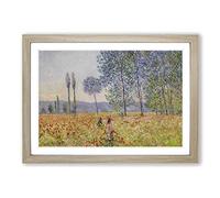 Claude Monet Walking in The Fields Framed Print | A2 Oak Framed Wall Art | Ready to Hang | Modern Historical Picture | Living Room Bedroom Lounge Office
