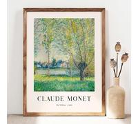 Claude Monet Wall Art Print, The Willows 1880, Landscape Art, Trees and Plants Home Decor, French Country Wall Decor (A4-21.0 x 29.7cm)