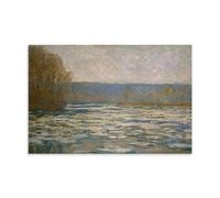 Claude Monet Wall Art Prints Paintings Poster Ice Breaking Up on The Seine near Bennecourt (1893) Home Decor Wall Art Hanging Picture Print Bedroom Decorative Paintings Room Unframe 16x24inch(40x60cm)