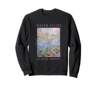 Claude Monet Water Lilies Iconic Floral Painting Artwork Sweatshirt