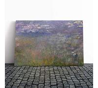 Claude Monet Water Lilies No.4 Canvas Print | Gallery Wrapped 30mm Frame Wall Art | 24x16 inches | Ready to Hang | Modern Floral Picture | Living Room Bedroom Lounge Office