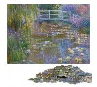 Claude Monet Water Lillie Wooden Puzzle 500 Pieces | Piece-by-piece progress - less screen time at home on weekends.